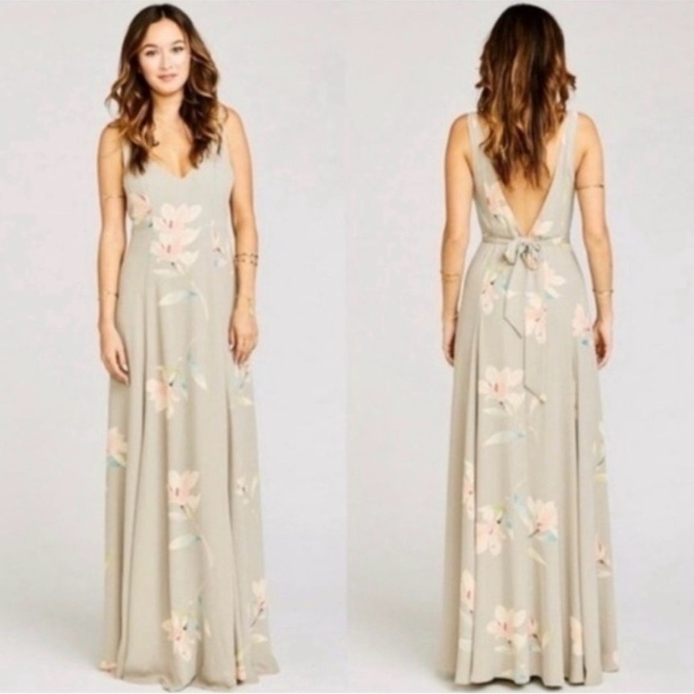 Show Me Your MuMu Jenn Maxi Dress in light gray